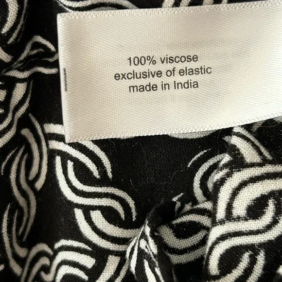 Lane Bryant Black White Chain Link Print Faux Wrap Long Sleeve Blouse Top - Picture 8 of 8